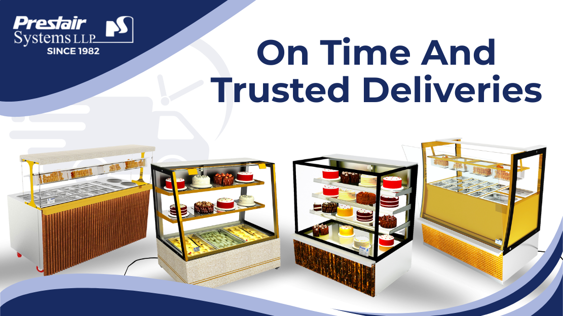 prestair display counter on time delivery