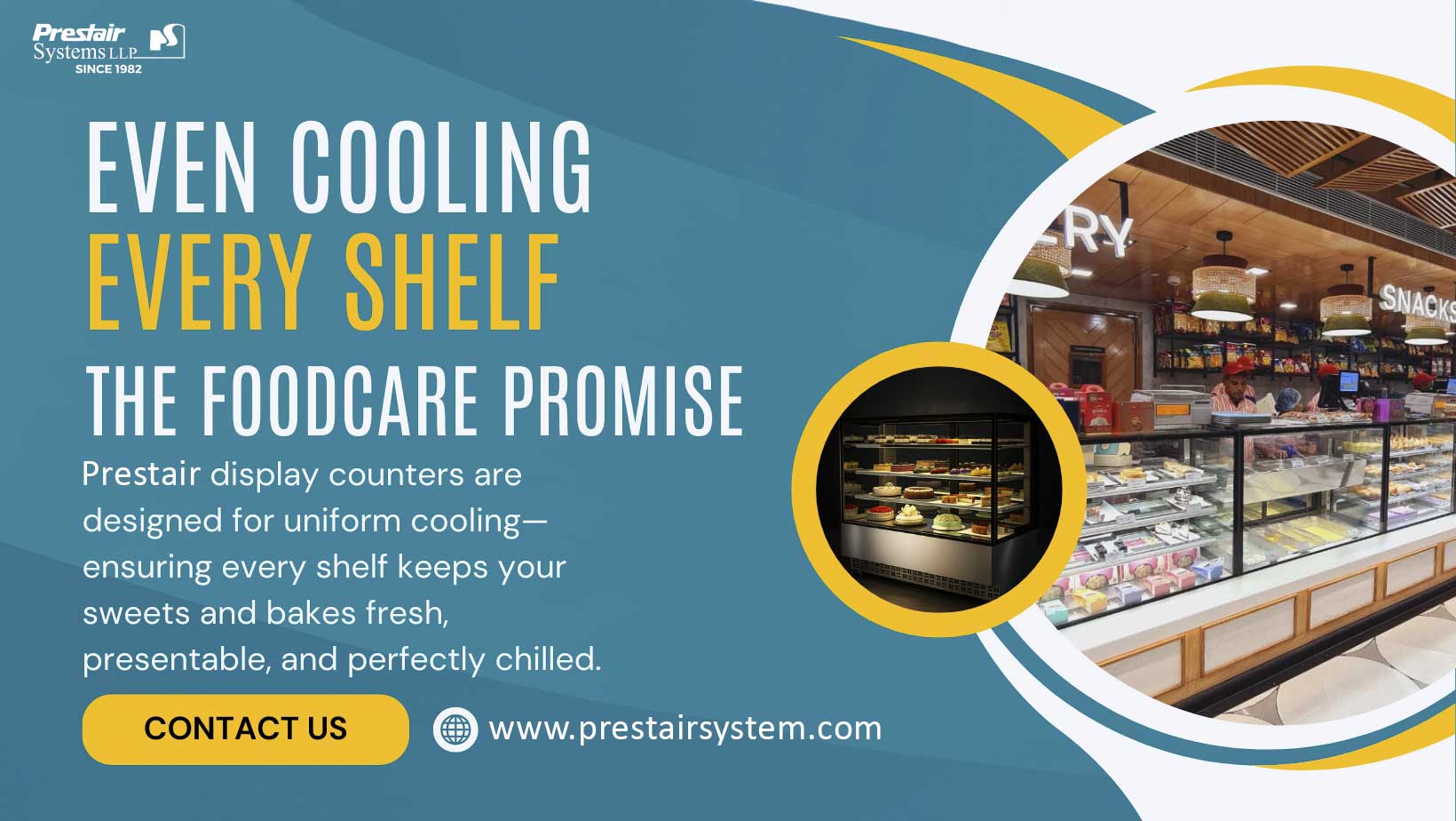 prestair display counter apart
