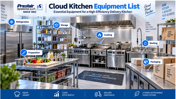 Cloud Kitchen Equipment List: Essential Equipment for a High-Efficiency Delivery Kitchen