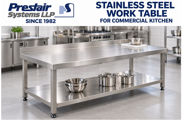 Stainless Steel Worktable for Commercial Kitchen | Prestair System